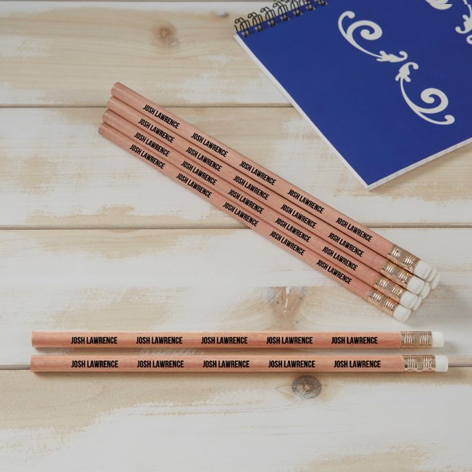 Natural Cedar Wood Personalized Pencil Set of 12 Bed Bath & Beyond