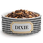 Alternate image 0 for Personalized Planet Houndstooth Large Dog Bowl in Black