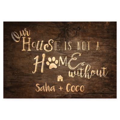 Personalized Planet &quot;Not A Home&quot; Door Mat in Brown
