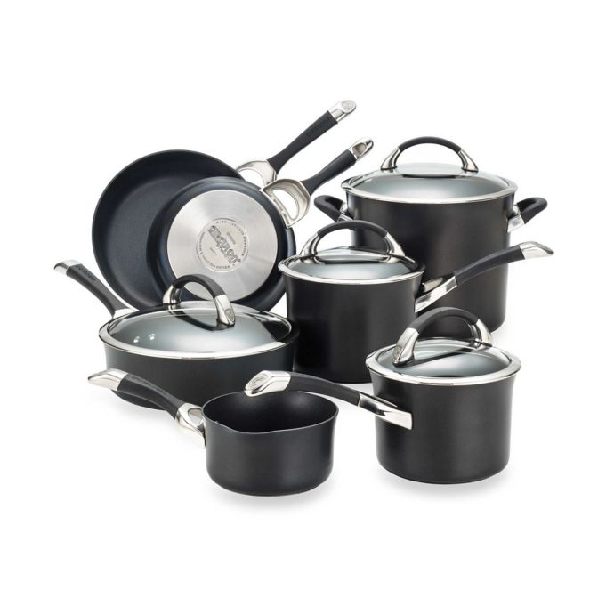 Circulon Symmetry Black 11 Piece Cookware Set Bed Bath Beyond