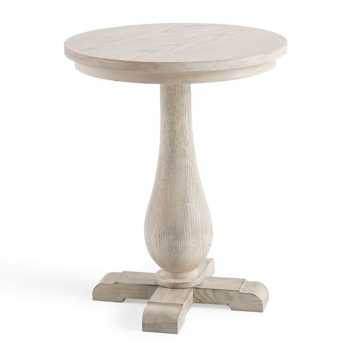 Bee Willow Home Pedestal Side Table In Light Natural Bed Bath Beyond