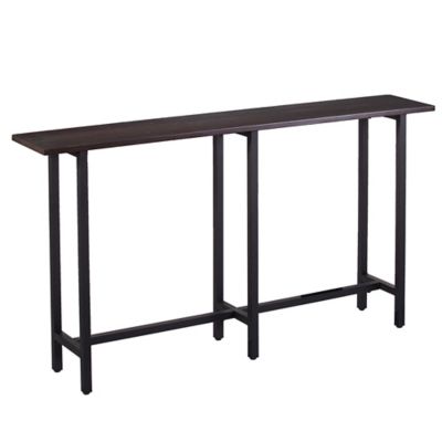 narrow black sofa table