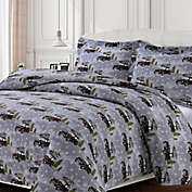 Tribeca Living Winter Outing King Duvet Cover Set in Grey