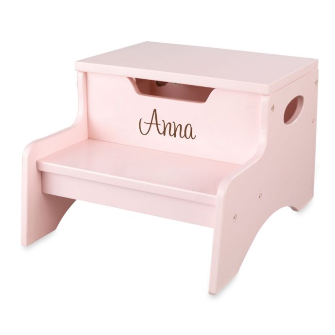 Kidkraft Personalized Brianna Step N Store In Pink With Brown