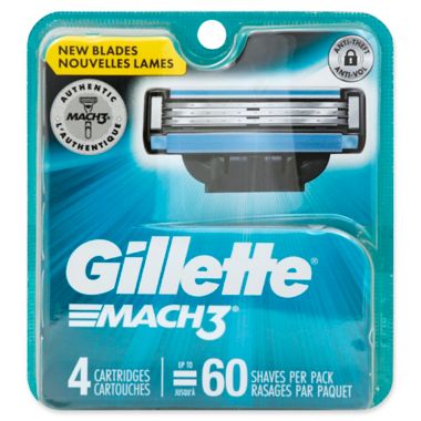 Gillette MACH3&reg; 4-Count Men's Razor Blade Refills. View a larger version of this product image.