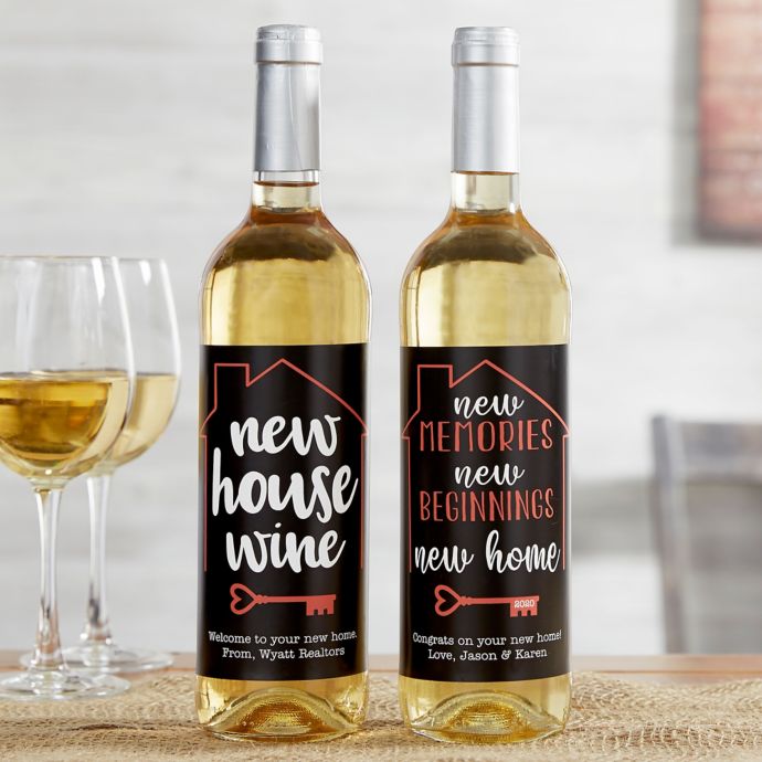 New House Wine Personalized Wine Bottle Label Bed Bath 