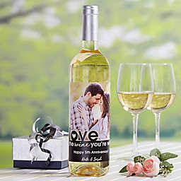 Love The Wine You're With Photo Personalized Wine Bottle Label