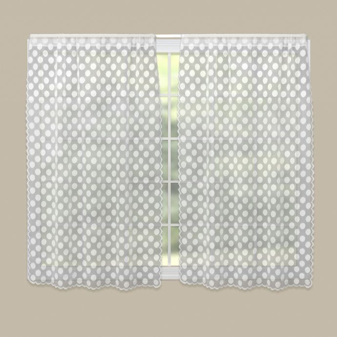 Heritage Lace Polka Dot Rod Pocket Window Curtain Panel Bed