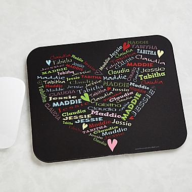Her Heart Of Love Personalized Mouse Pad. View a larger version of this product image.