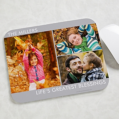 Picture Perfect Personalized Mouse Pad-  3 Photo. View a larger version of this product image.