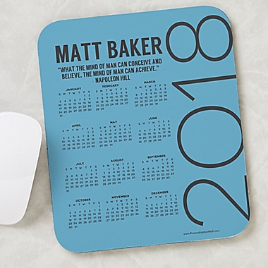 Calendar & Quote Personalized Mouse Pad. View a larger version of this product image.