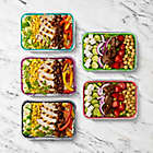 Alternate image 2 for Ello 10-Piece 3.4 Cup Multicolor Glass Food Storage Container Set