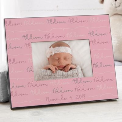 Modern Baby Girl Personalized Picture Frame