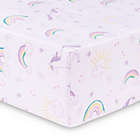 Alternate image 0 for Trend Lab&reg; Unicorn Rainbow Deluxe Flannel Fitted Crib Sheet