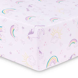 Trend Lab® Unicorn Rainbow Deluxe Flannel Fitted Crib Sheet