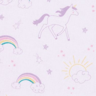 Trend Lab&reg; Unicorn Rainbow Deluxe Flannel Fitted Crib Sheet. View a larger version of this product image.