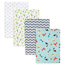 Trend Lab® 4-Pack Dinosaur Deluxe Flannel Receiving Blankets