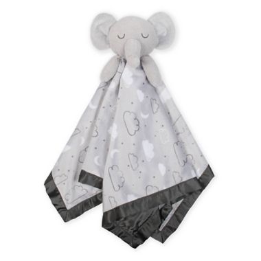 Just Born&reg; XL Plush Elephant Security Blanket in Grey. View a larger version of this product image.