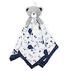 Alternate image 1 for Just Born&reg; XL Plush Bear Security Blanket in White/Blue