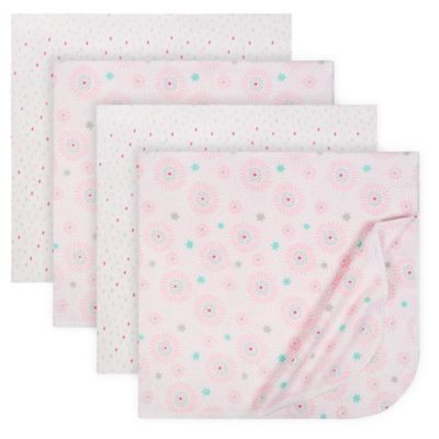 Just Born&reg; 4-Pack Flannel Blankets