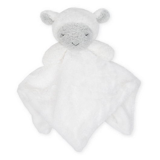 Alternate image 1 for Just Born® Cuddleplush Lamb Security Blanket in White/Grey