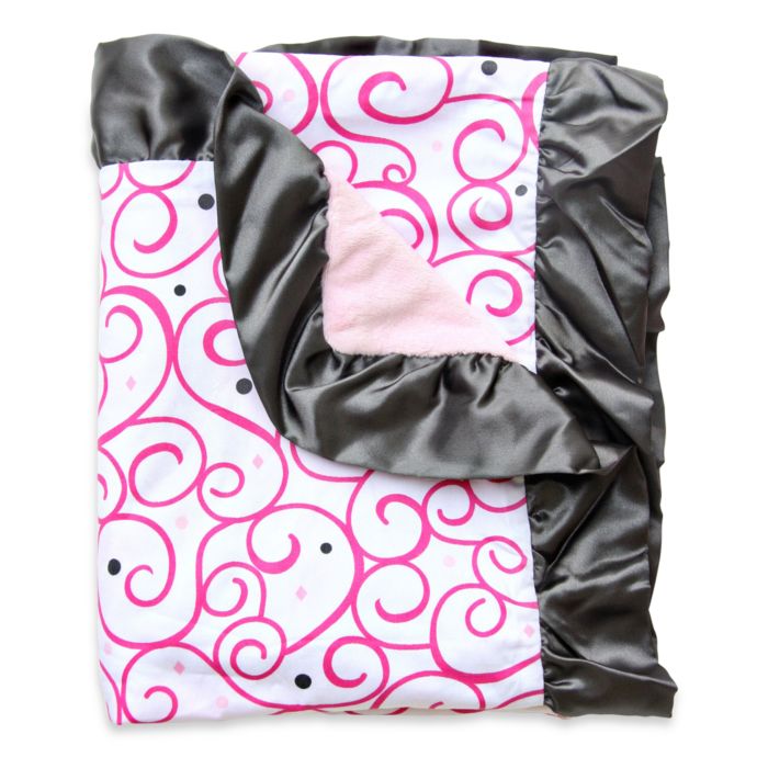 Caden Lane® Dark Pink Swirl Luxe Collection Blanket buybuy BABY