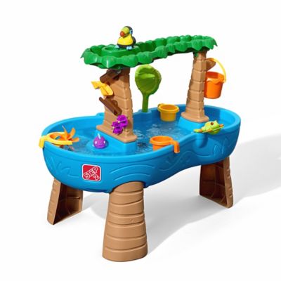 step2 rain showers splash pond water table kids playset with 13 piece accessory set