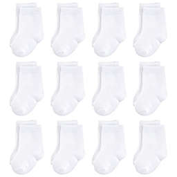 Touched by Nature® 12-Pack Organic Cotton Socks in White
