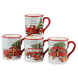 Certified International Home for Christmas by Susan Winget 18 oz. Mugs (Set of 4)
