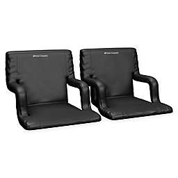 Home-Complete Stadium Chairs in Black (Set of 2)