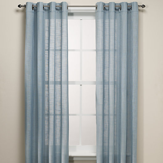 Alternate image 1 for B. Smith Origami Grommet 84-Inch Window Curtain Panel in Blue (Single)