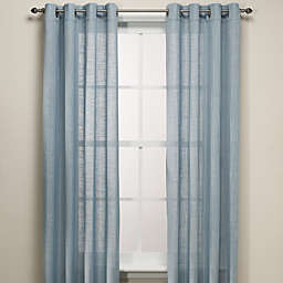 B. Smith Origami Grommet 95-Inch Window Curtain Panel in Blue (Single)