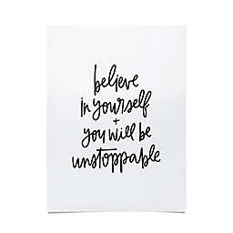 Be Unstoppable 18-Inch x 24-Inch Poster in Black