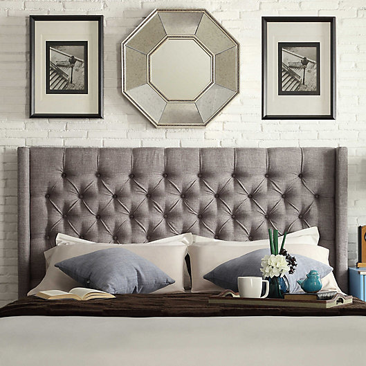 Inspire Q Hatton Hill On Tufted, Candice Upholstered Wingback Headboard King