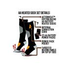 Alternate image 2 for ActionHeat&trade; Unisex Small/Medium AA Battery Heated Socks in Black/Yellow