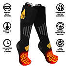 Alternate image 4 for ActionHeat&trade; Unisex Small/Medium AA Battery Heated Socks in Black/Yellow