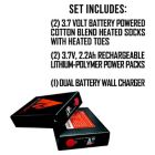 Alternate image 3 for ActionHeat&trade; Unisex Small/Medium 3.7V Rechargeable Battery Heated Socks in Black/Yellow