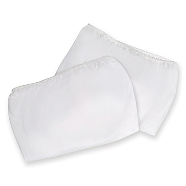Badger Basket Empress Round Bassinet Fitted Sheets in White (Set of 2). View a larger version of this product image.