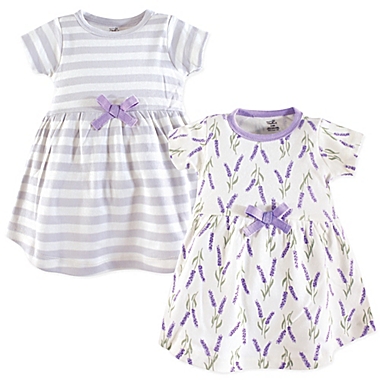Touched by Nature Size 4T 2-Pack Lavender Short Sleeve Organic Cotton Dresses. View a larger version of this product image.