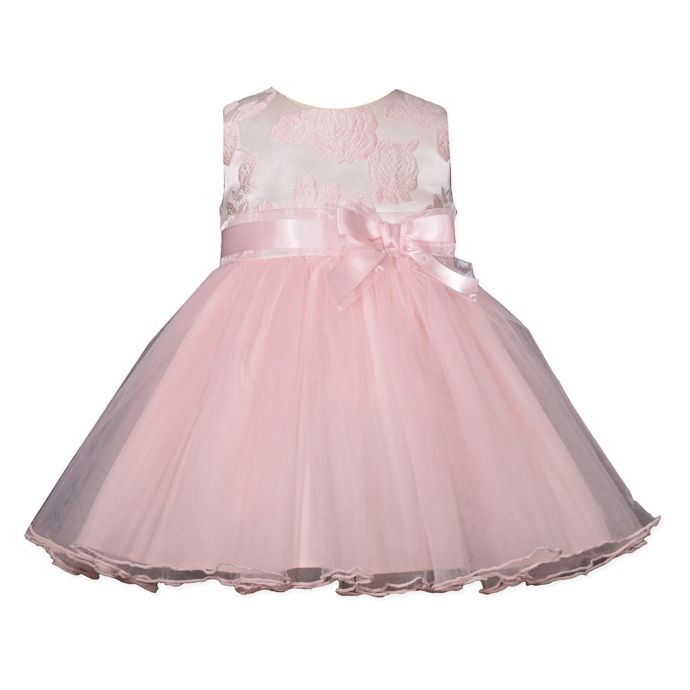 Bonnie Baby Brocade Ballerina Dress in Pink | Bed Bath & Beyond