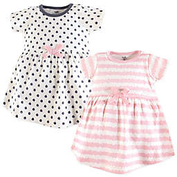 Touched by Nature 2-Pack Scribble Organic Cotton Dresses in Pink