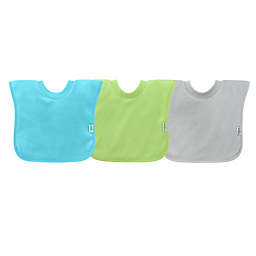 green sprouts® 3-Pack Pull-over Stay-dry Bibs in Aqua-Multi 