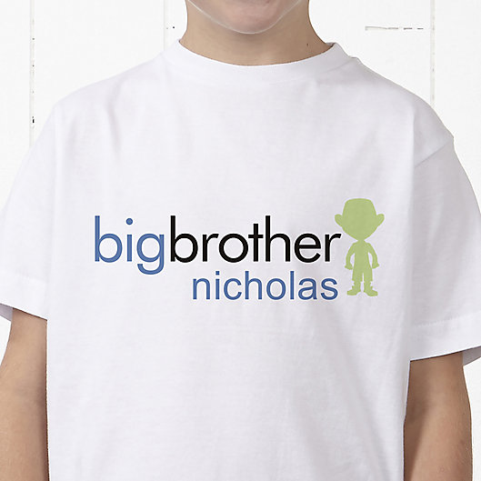 Alternate image 1 for Big/Baby Brother & Sister Personalized Hanes® Youth T-Shirt