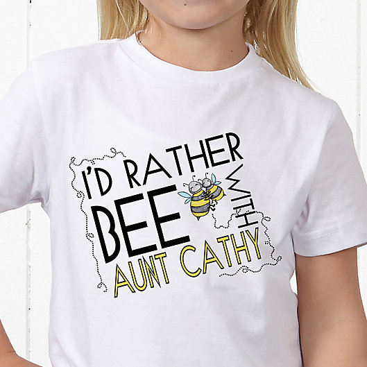Alternate image 1 for I'd Rather Bee With... Personalized Hanes® Youth T-Shirt