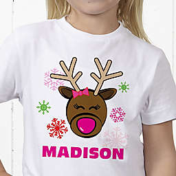 Christmas Reindeer Personalized Hanes® Youth T-Shirt