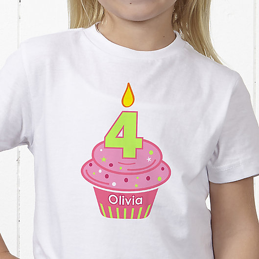 Alternate image 1 for My Little Cupcake Personalized Birthday Hanes® Youth T-Shirt
