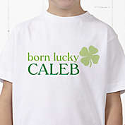 Born Lucky Personalized Hanes&reg; Youth T-Shirt