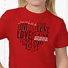 Alternate image 0 for A Heart Full Of Love Personalized Hanes&reg; Youth T-Shirt