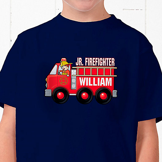 Alternate image 1 for Jr. Firefighter Personalized Hanes® Youth T-Shirt