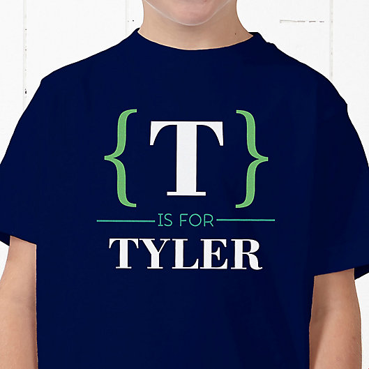 Alternate image 1 for Name Bracket Personalized Hanes® Youth T-Shirt